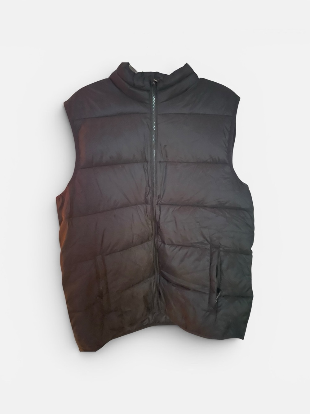 SwissTech Men’s Full-Zip Puffer Vest - Black, Size L